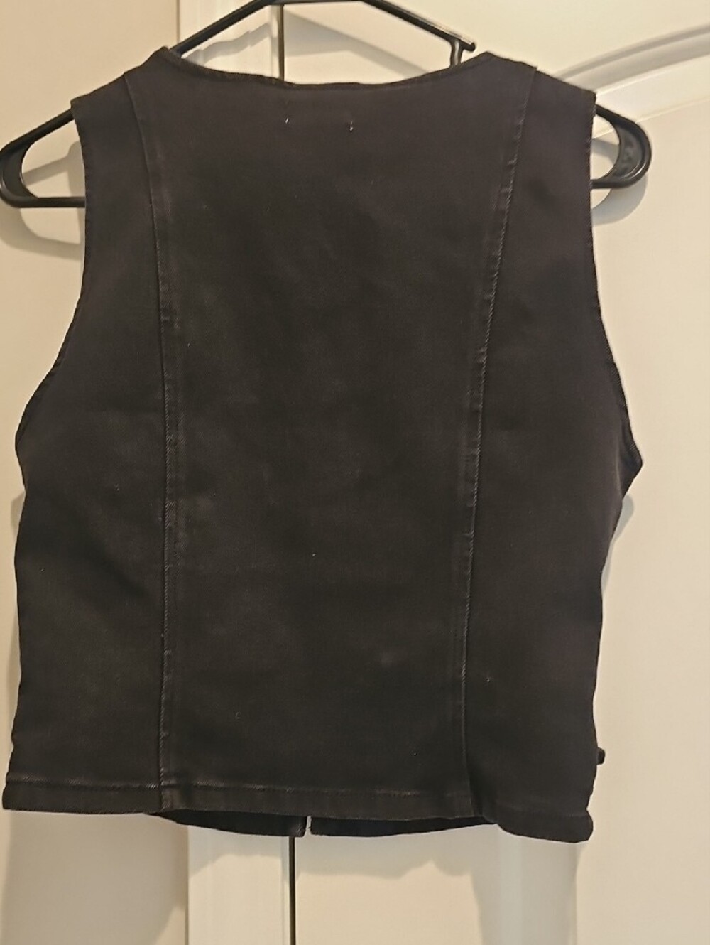 Forever 21 Black Lace-Up Button Front Vest - Picture 4 of 4